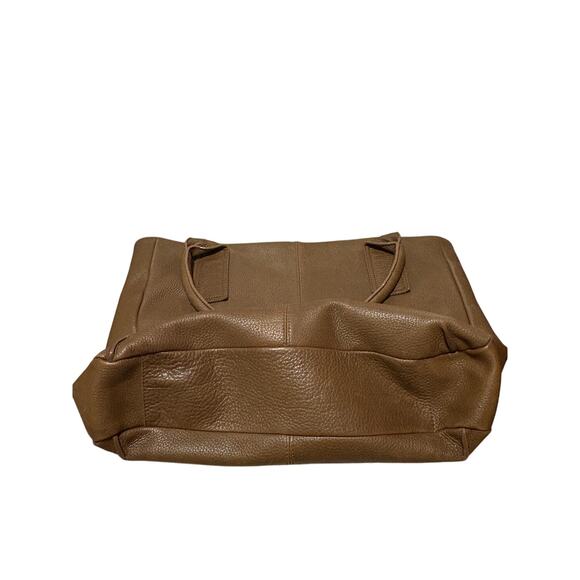 Extra Large Sturdy Travel /Tote Genuine Brown Leather Bag - Picture 7 of 11